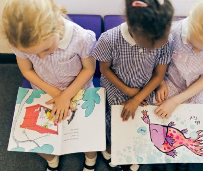 Children reading together